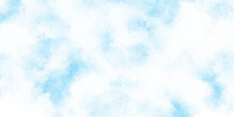 Soft and cloudy blue sky Watercolor background texture, cloudy and soft sky blue blurred and grainy Blue powder explosion, The sky blue texture clouds, blue watercolor paper texture background.