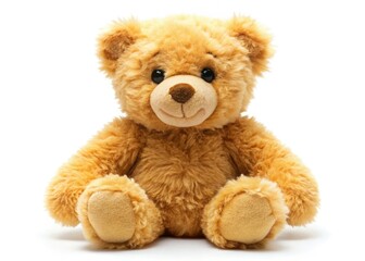 Obraz premium High-resolution panoramic image: adorable plush bear, isolated on white, perfect for product shots.