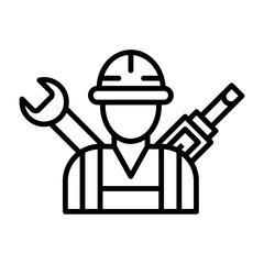 Worker Silhouette Icon