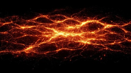 Fototapeta premium Fiery Plasma Energy Stream Abstract Art