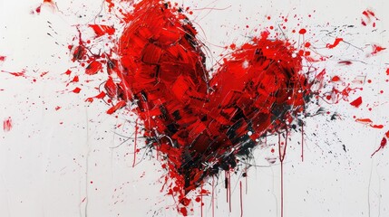 Abstract red heart 