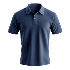 Navy Blue Polo Shirt Mockup Fashion Apparel Design Template,