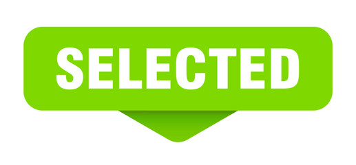 selected sticker. selected sign on transparent background