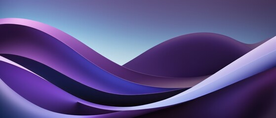 Fototapeta premium Purple abstract waves with flowing soft lines and smooth texture background
