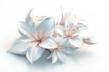 Fototapeta premium 3D Amaryllis Isolated and White Background