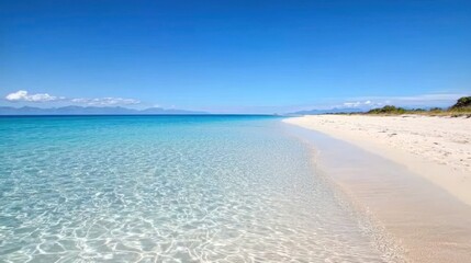 Obraz premium Serene tropical beach scene