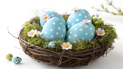 Obraz premium easter eggs in a basket