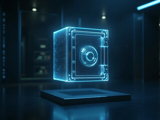 Cybersecurity and Data Protection: Money Safe Symbolizing Secure Finance