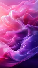 Obraz premium Vibrant abstract template showcasing a rich violet wave set against a pink and burgundy gradient backdrop with soft blurs adding depth and sophistication to the design