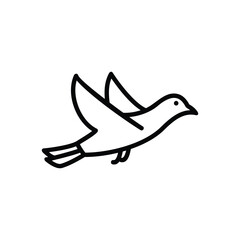 dove of peace vector icon isolated on white