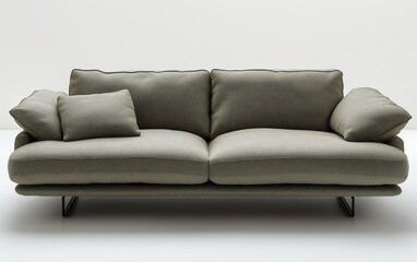 Modern Minimalist Sofa isolated on a plain white background