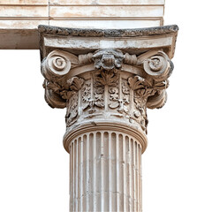 Ancient Greek Column Architectural Detail Intricate Carving