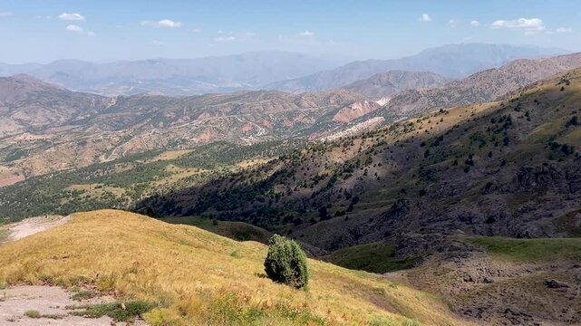 Mountains and valleys of Chimgan in summer, Uzbekistan