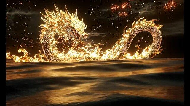 double dragon on black background