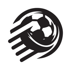 Obraz premium Football club logo silhouette vector illustration 