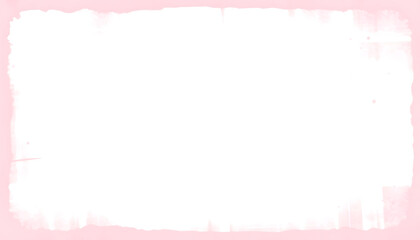 Pink background texture, old distressed vintage grunge in faded white center and pastel mauve pink border design that is blank with copyspace, one line art