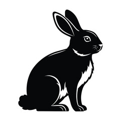 Rabbit Silhouette graphic vector.