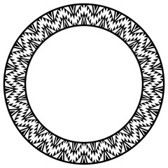 Vintage frame border ornament vector. Ethnic seamless round pattern. Mandala Floral Baroque. Classic antique ornate element. Decorative border for frame, textile, fabric, rug, tattoo, ceramic.