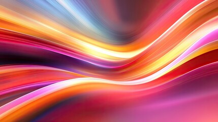 Obraz premium Abstract composition with the Shopee app icon in the center, surrounded by flowing colorful lines and light bokeh, symbolizing e-commerce.