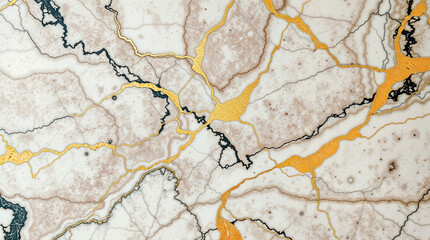 Naklejka premium polished marble surface with gold veins