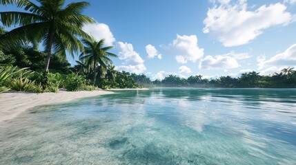 Tranquil Tropical Beach Scene