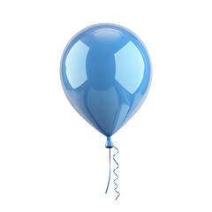 Single Blue Balloon Floating Upwards Festive Celebration Design