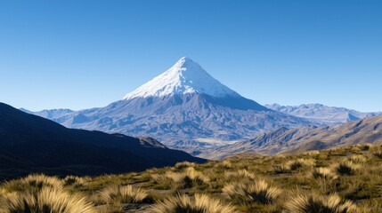 Snow-capped Andes Volcano