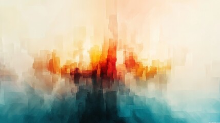 Obraz premium Illuminated Harmony, a vibrant exploration of light and shadow, showcasing abstract forms and dynamic contrasts in a visually striking composition