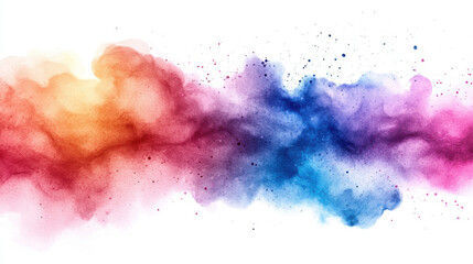 Obraz premium Vibrant watercolor splashes blending together, creating colorful abstract background. Ideal for artistic projects and design elements