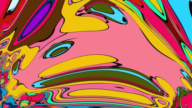 Colorful abstract psychedelic fluid background for summer music festival