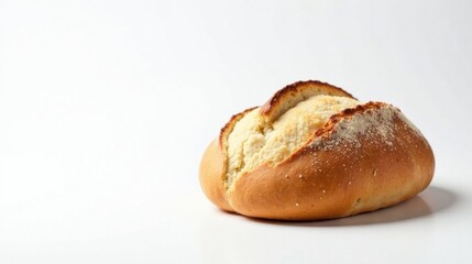 Artisan Baked Loaf of Bread, Golden Crust and Fluffy Interior