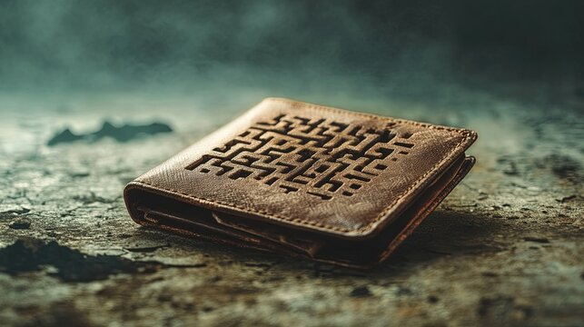 Wallet Labyrinth, intricate design representing the maze of financial choices, exploring the challenges of budgeting and decision-making