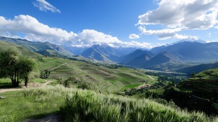 Obraz premium Mountain Valley Landscape