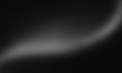 Fototapeta premium Header and cover poster design. Abstract gradient shapes in black, white, granular, glowing on a black background.