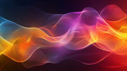 Fototapeta premium Colorful Abstract Waves Flowing in Smooth Gradient Design
