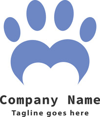 paw pet logo design abstract logo design