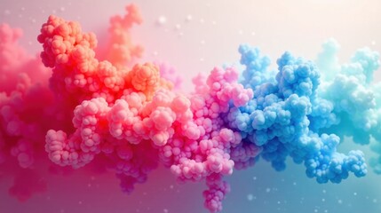 Fototapeta premium Abstract Colorful Cloud Formations A Dreamlike Blend of Pastel Hues