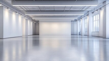 Fototapeta premium Spacious Modern Interior with Bright Light and Neutral Colors