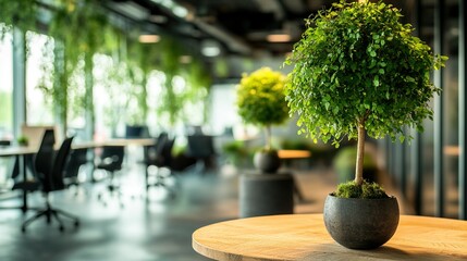 Eco-Conscious Celebration, an office gathering featuring sustainable decor, tree planting, relaxed ambiance, and a commitment to green values.