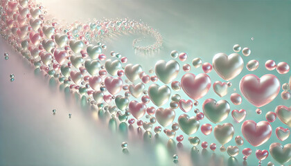 バレンタインの愛と感謝を象徴する背景画像.
結婚式やプロポーズのイメージに最適.
空間を活かしたエレガントな背景.
特別な日のための温かなデザイン.
ハートと自然が融合したデザイン.
カード、招待状、ウェルカムボードに最適化したデザイン.
記念日を彩る特別なデザイン.
generated by AI.
