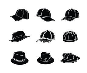 Black Hat Silhouette, Uncle  File, Daddy's Hat Stencil, Rodeo Vector, White Background Collection of Howdy Clipart