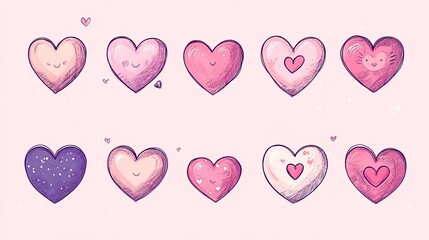 Love heart illustrations
