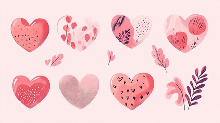 Love heart illustrations