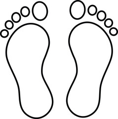 Foot print outline icon design