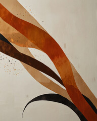 This orange abstract illustration showcases a modern, high-end aesthetic.