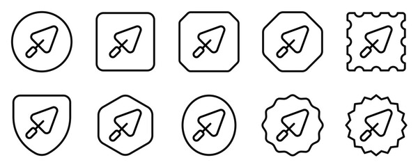 Editable trowel, shovel, cement vector icon. Construction, tools, industry. Part of a big icon set family. Perfect for web and app interfaces, presentations, infographics, etc