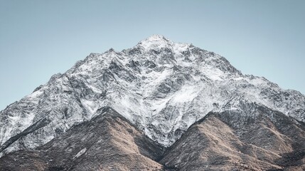 Majestic Snow-Capped Mountain Peak Landscape