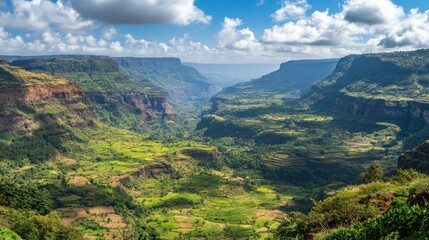 Breathtaking Panoramic View of the Ethiopian Highlands