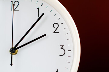 Clock telling time, hand of time stopped, studio shot, concept of time and daily life.