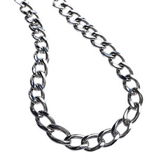 Silver Chain Link Necklace Metal Jewelry Accessory Fashion